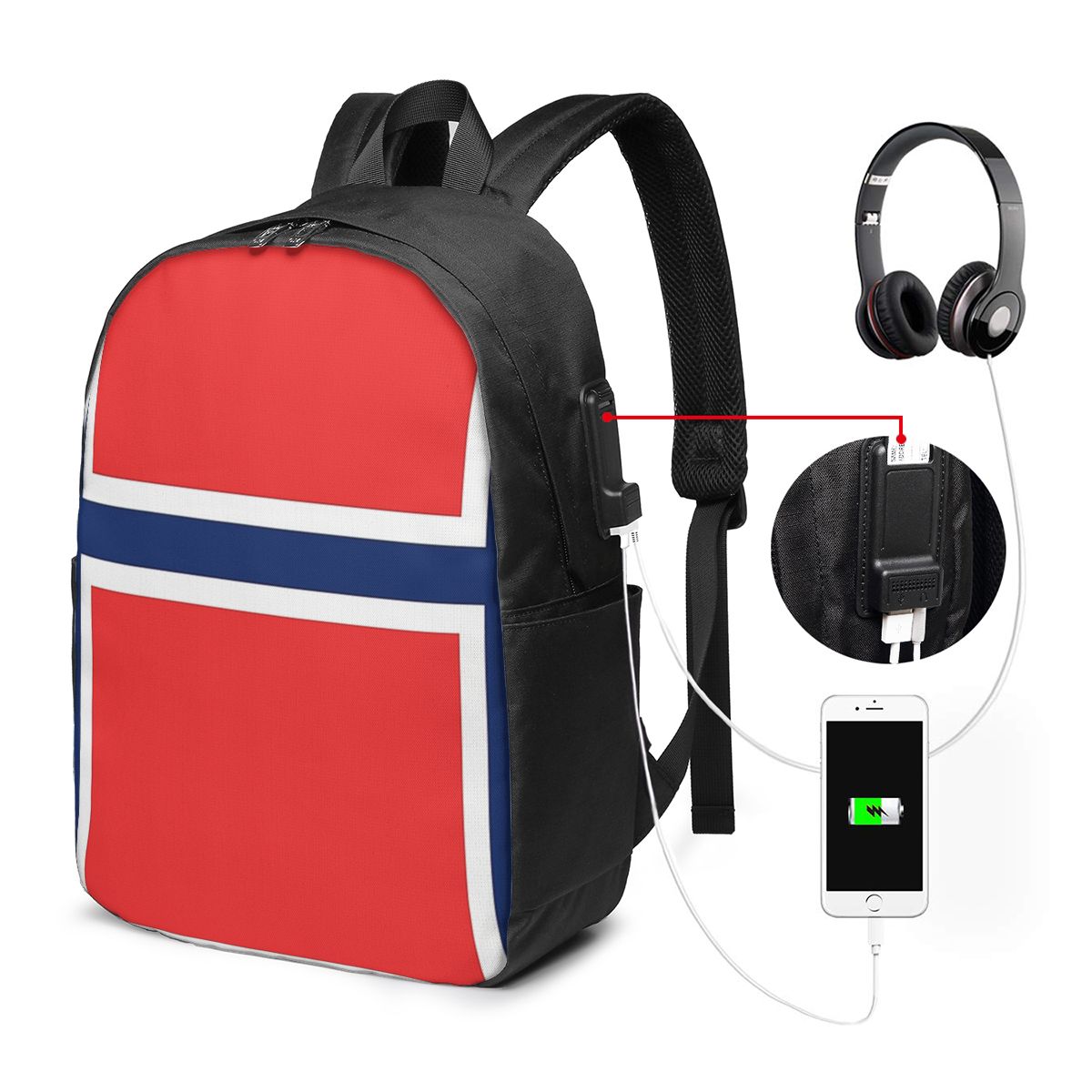 Plecak z flagą Norwegii, torba – Laptop Bag recenzja i cena
