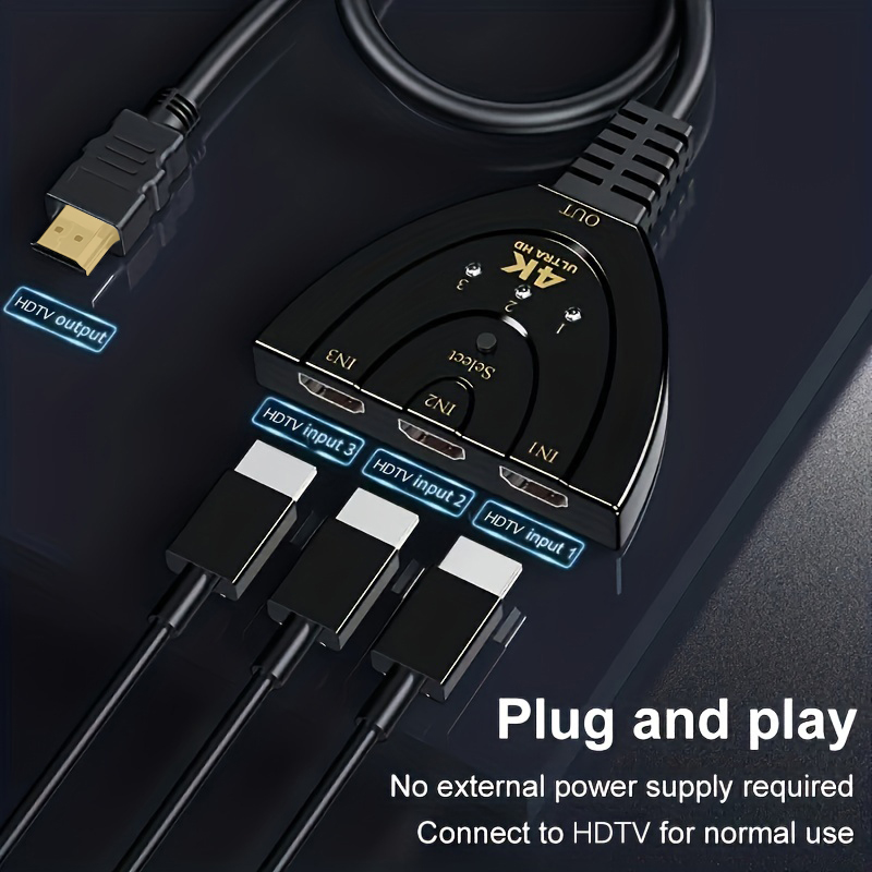 4K * 2K 3-portowy przełącznik  – Hdmi Cable recenzja i cena
